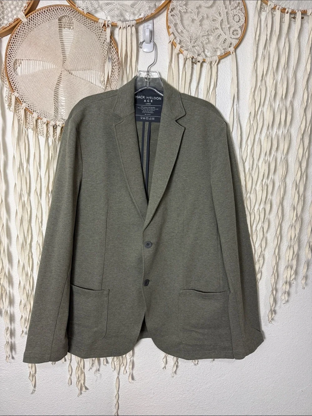 Mack Weldon Ace Blazer in Sage Heather Size Large